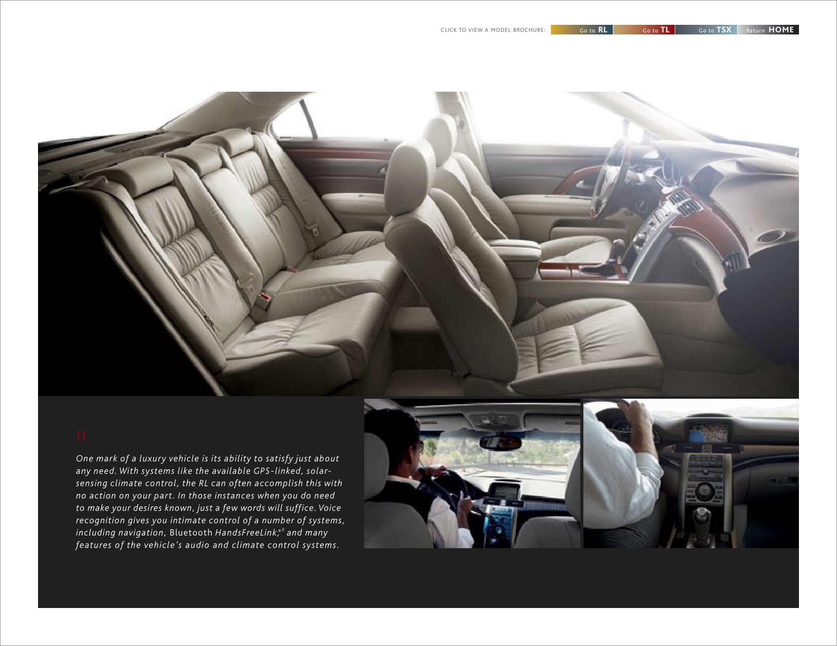 2012 Acura RL TL TSX Brochure Page 13